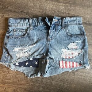 Old Navy Blue Jean Shorts with Distressed Frayed Hem